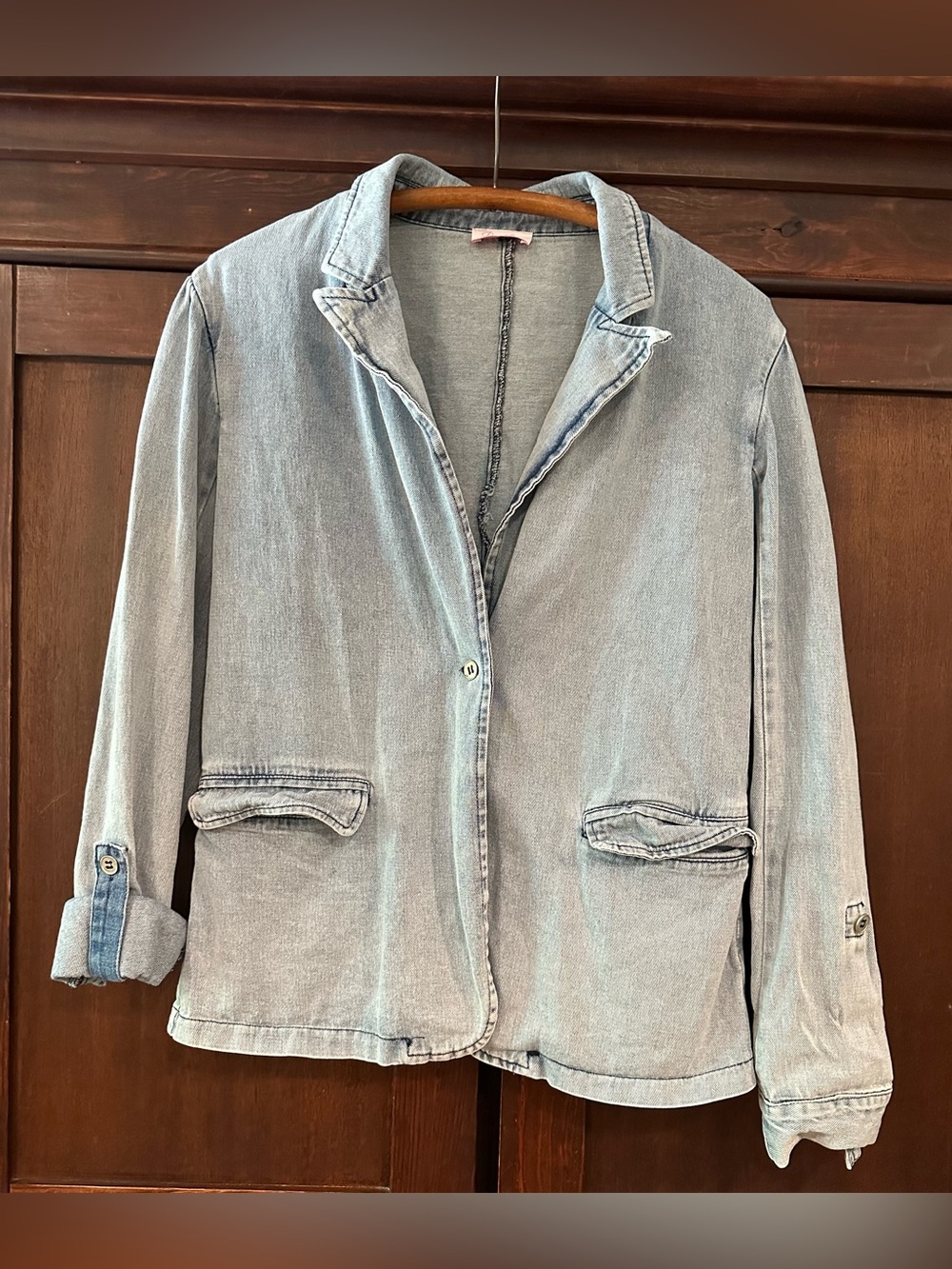 Pink Lily • Denim, blazer style jacket • coat • unlined